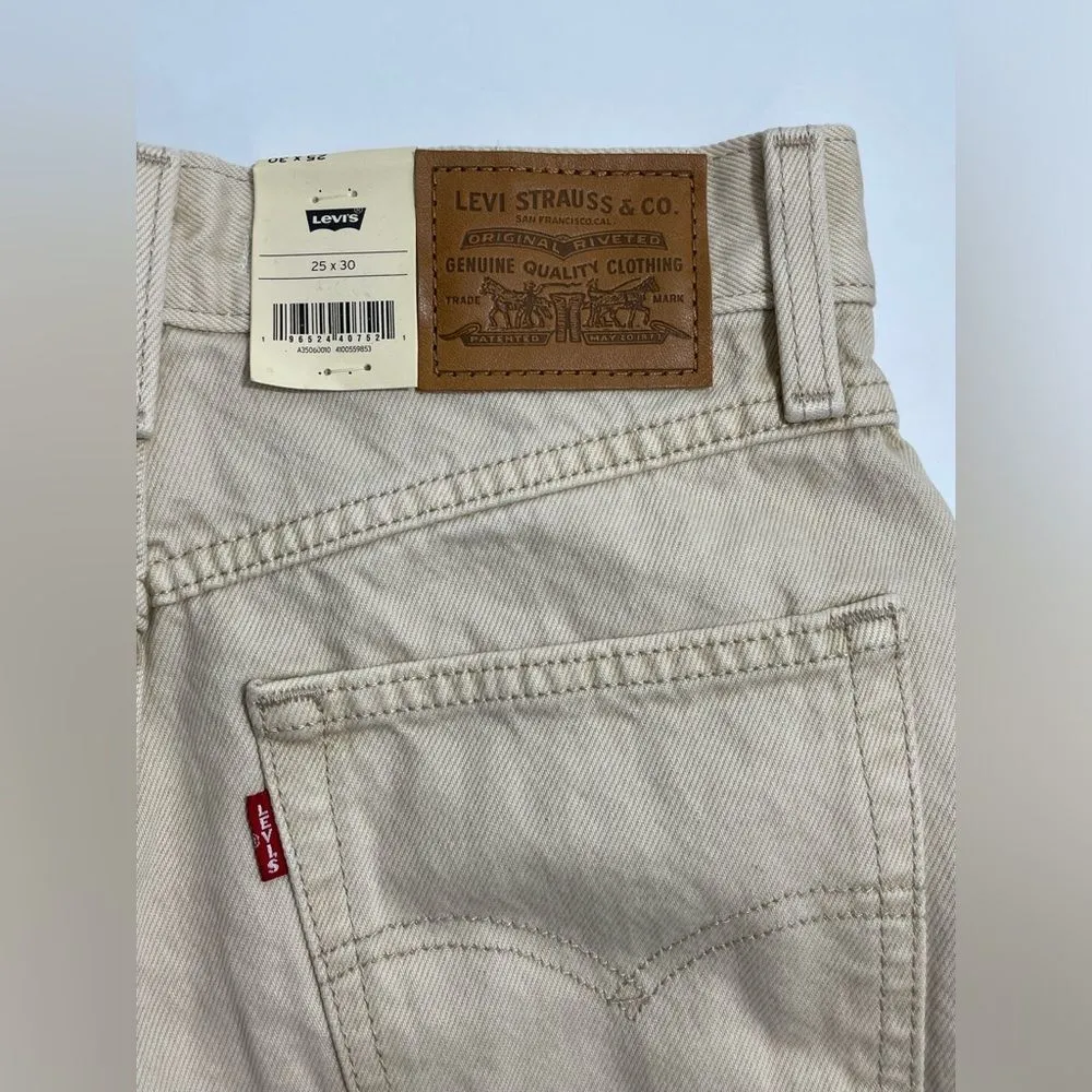 NWT Levi’s Premium 80’s Mom Jeans Beige Tan Size 25x30 High Rise Tapered Relaxed - Image 6