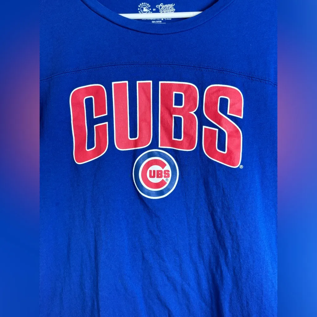 Genuine Merchandise by Campus Lifestyle Woman’s Chicago Cubs Short Sleeve Shirt - Image 2