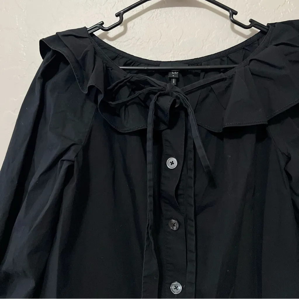 Marc Jacob Ruffle Collar Button-Down Prairie Top - Image 2