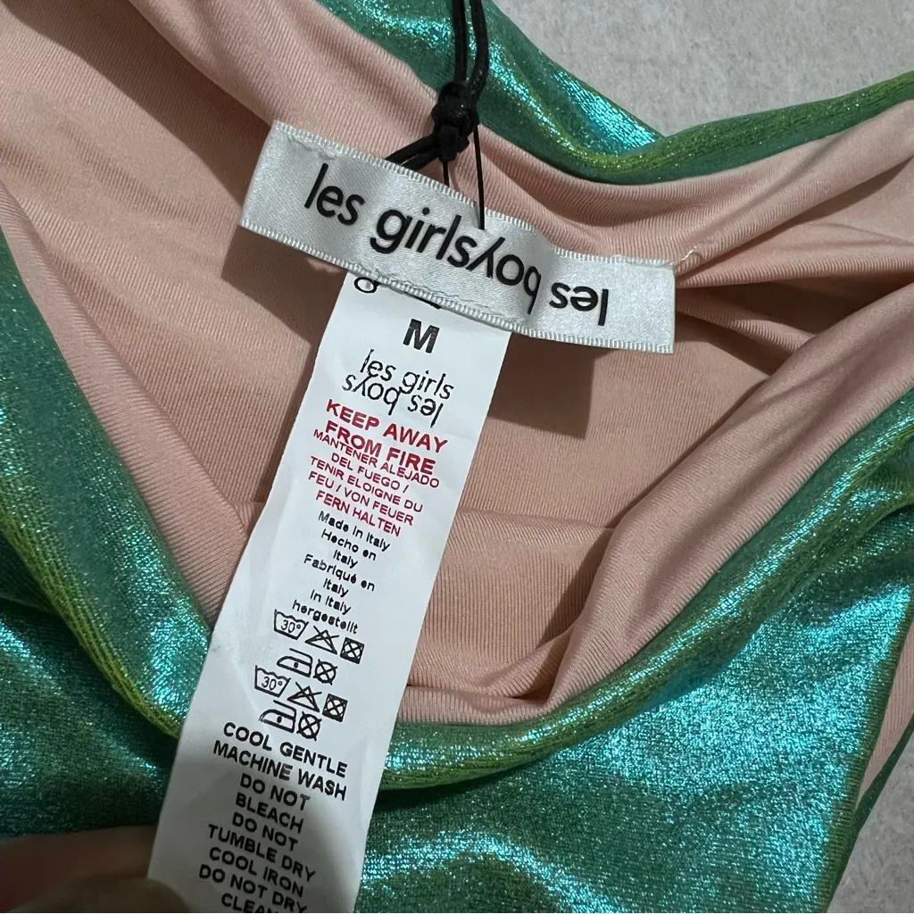 Shiny Green Bikini with Adjustable Tie Strings :Box OW2: Size M - Image 3