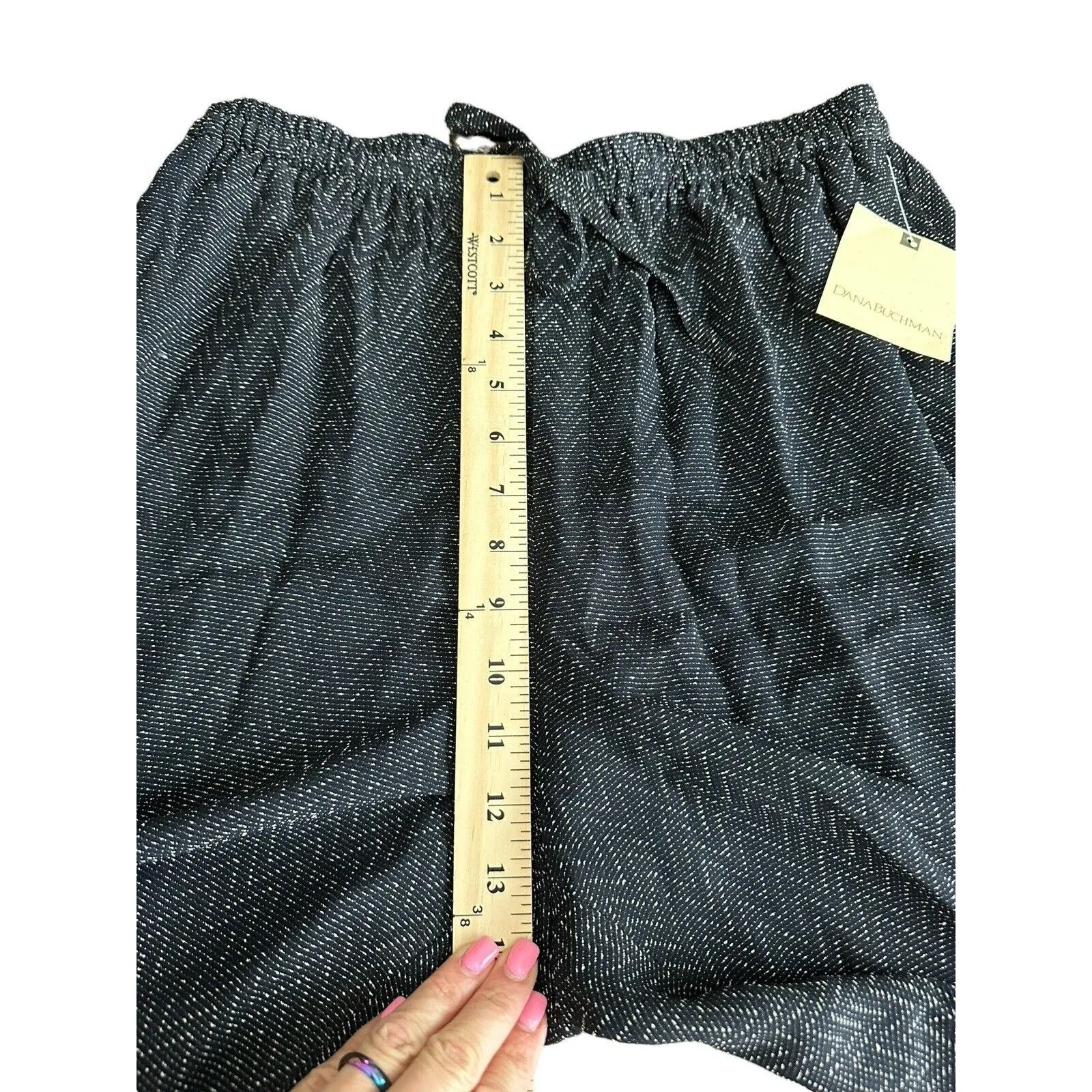 NWT $208 Dana Buchman Size 8 Lined Stretch Zigzag Navy Cream Straight Leg #X3-3‎ - Image 9