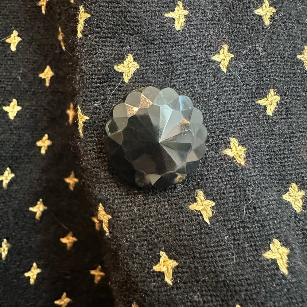 Vintage An Original Milly of New York Wool Silk Cashmere Stargazer Skirt Size 6 Black - Image 7