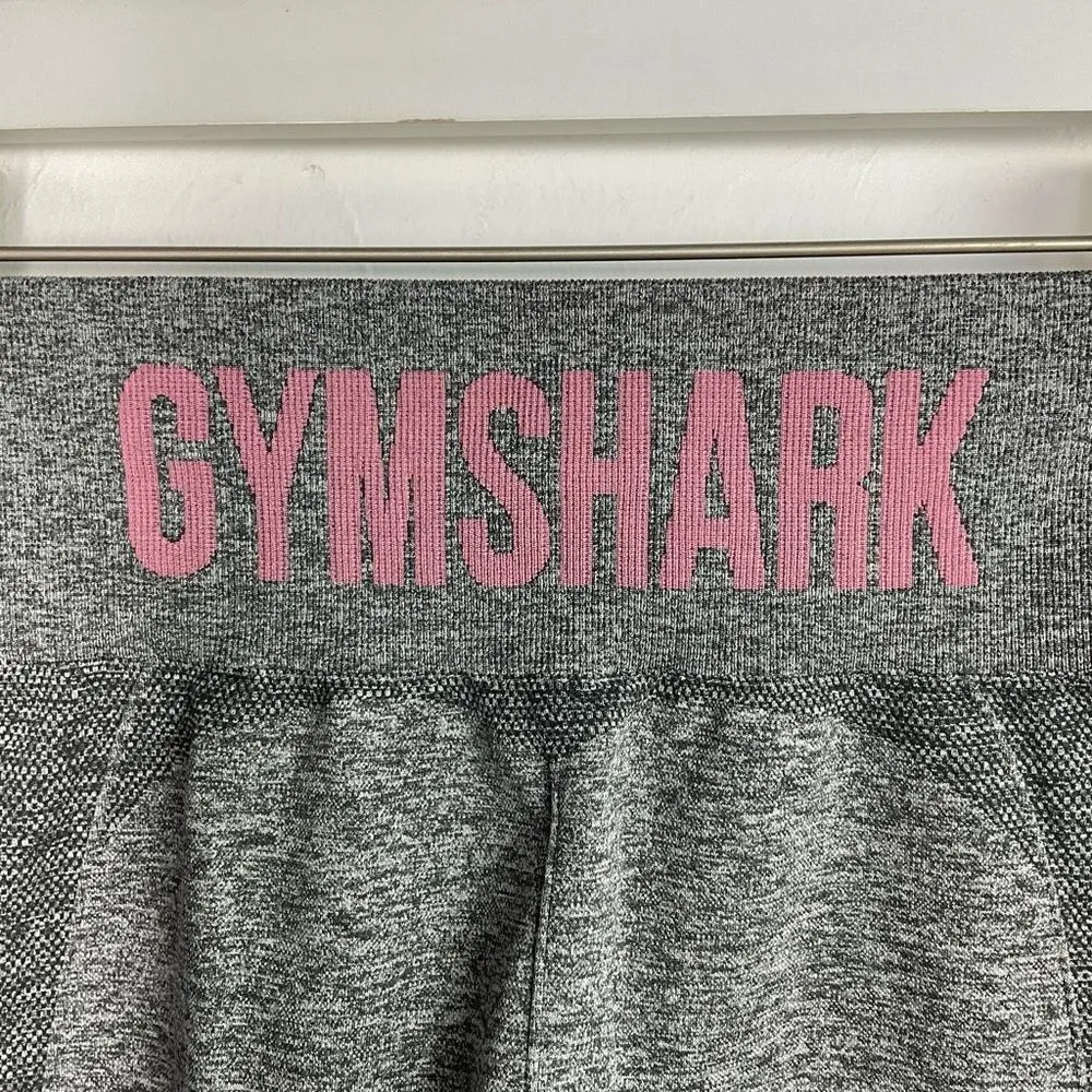 Gymshark  Charcoal Marl Pink Flex Cycling Shorts XS - Image 3
