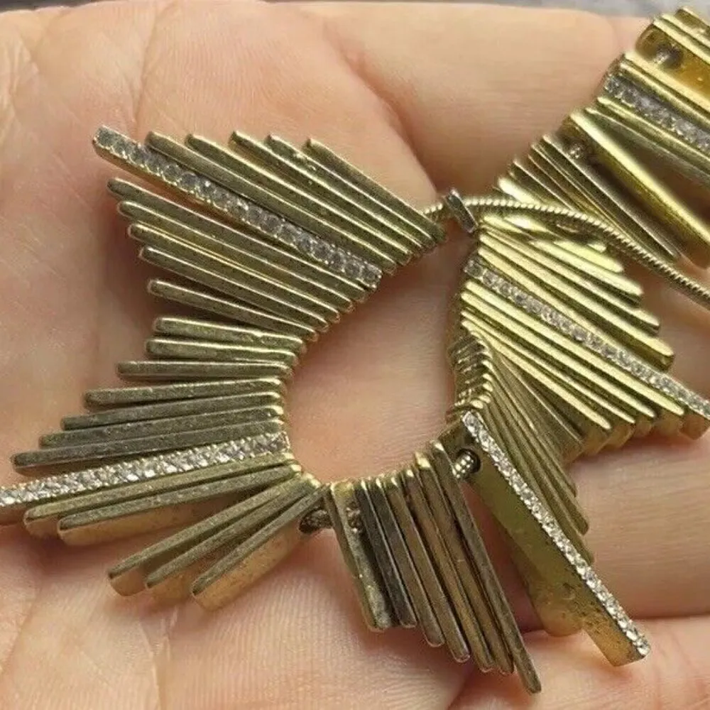 Sterling Forever Triple Layered Bar Necklace Gold - Image 16