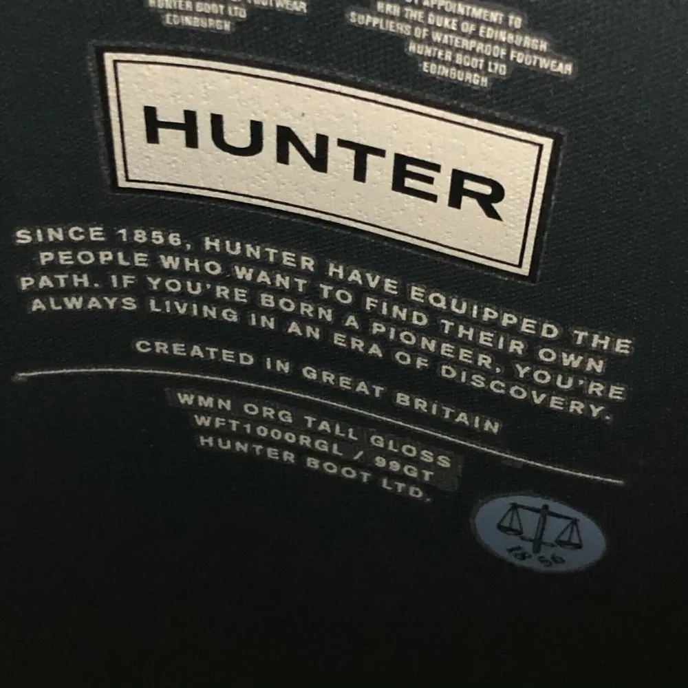 Hunter  Womens Rain Boots Original Tall Gloss Rubber Gray Size 6 - Image 6