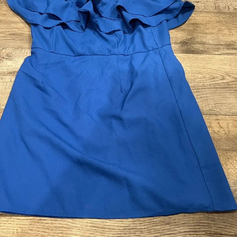 Pink Lily Off the shoulder, royal blue dress L - Image 6