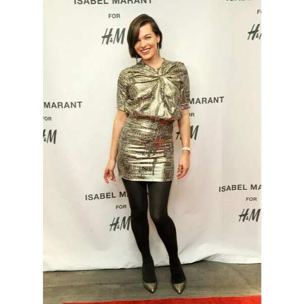 2013 ISABEL MARANT x H&M Printed Metallic Bodycon Dress - Image 5