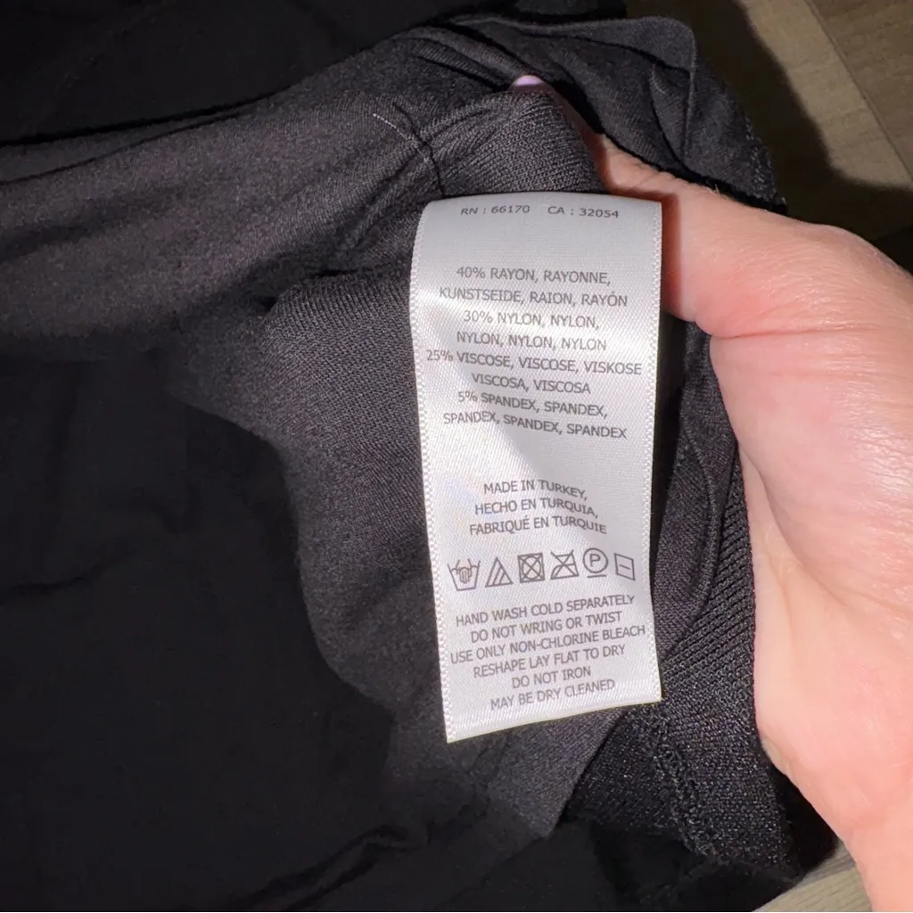 Maeve Anthropologie Tiered‎ Asymmetrical Hankerchief Hem Skirt black Size 10 - Image 5