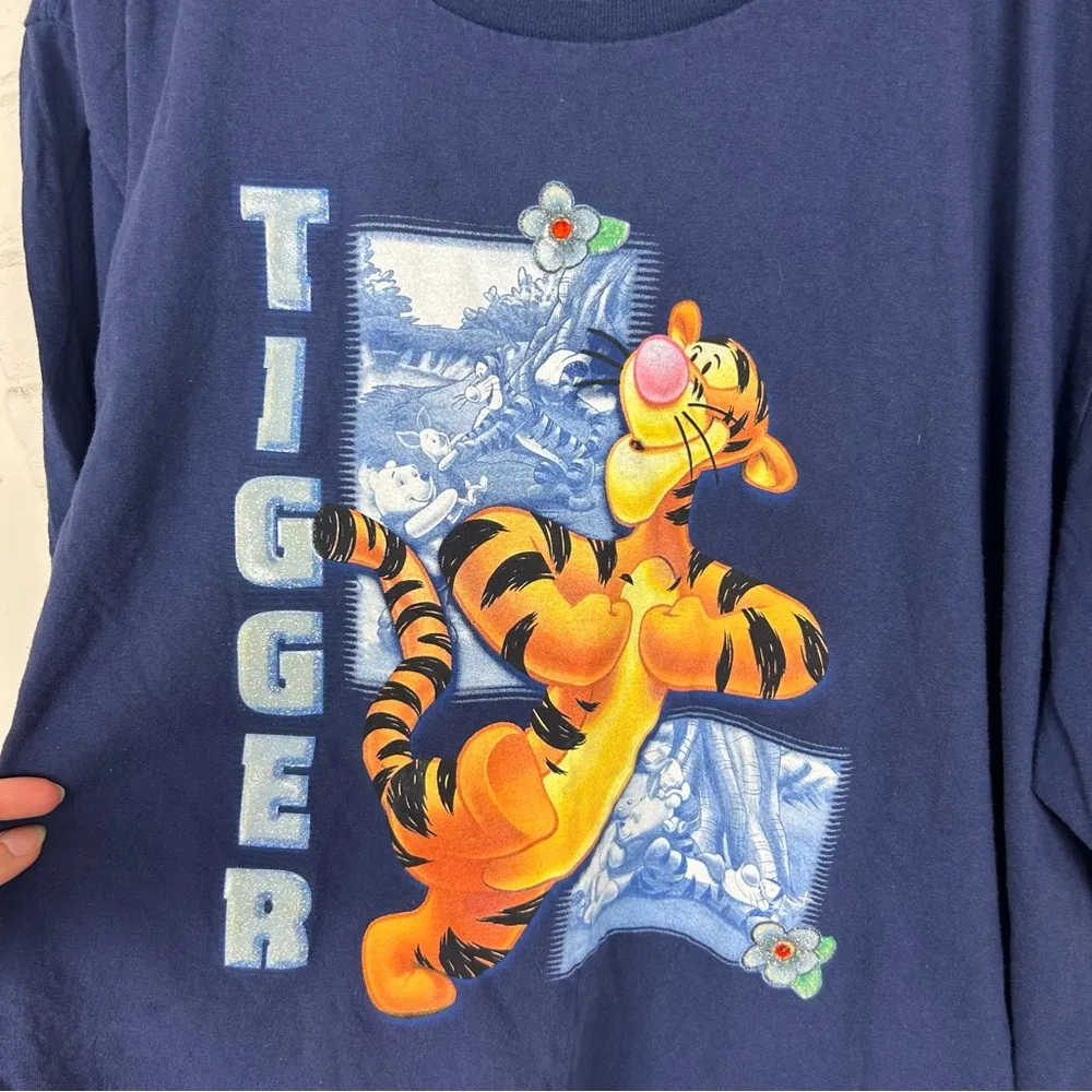 Vintage Disney Tigger Navy Cotton Short Sleeve T Shirt Plus Size 26/28 - Image 4