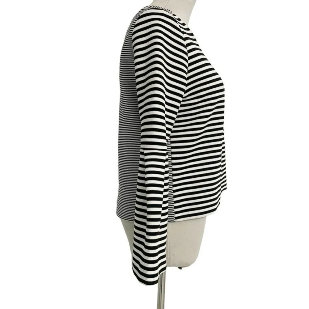Karen Millen Size 8  Top Blouse Long Sleeve Stripe Career Professional - Image 2