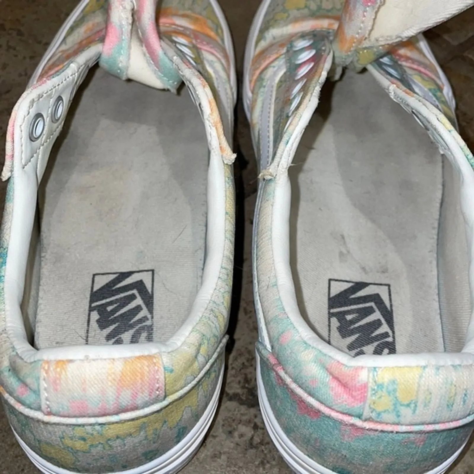 Vans Ward Lo Psychedelic Pastel Tie Dye Low Top Sneaker Shoes Womens Size 8.5 - Image 5