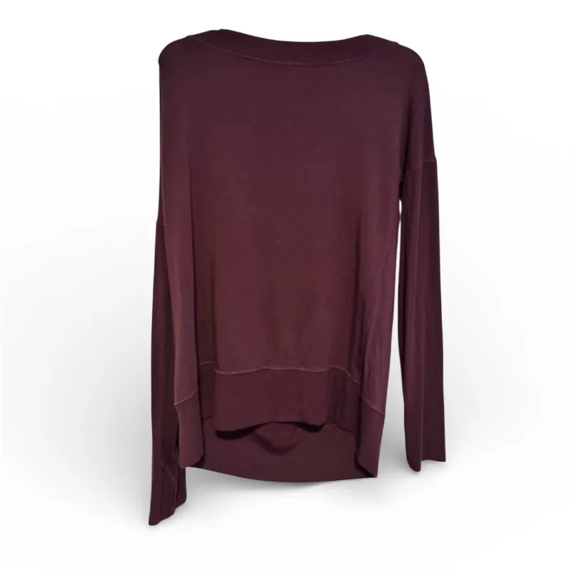 Athleta Beyond Soft Barre Sweatshirt L Spiced Cabernet EUC Oversized fit - Image 3