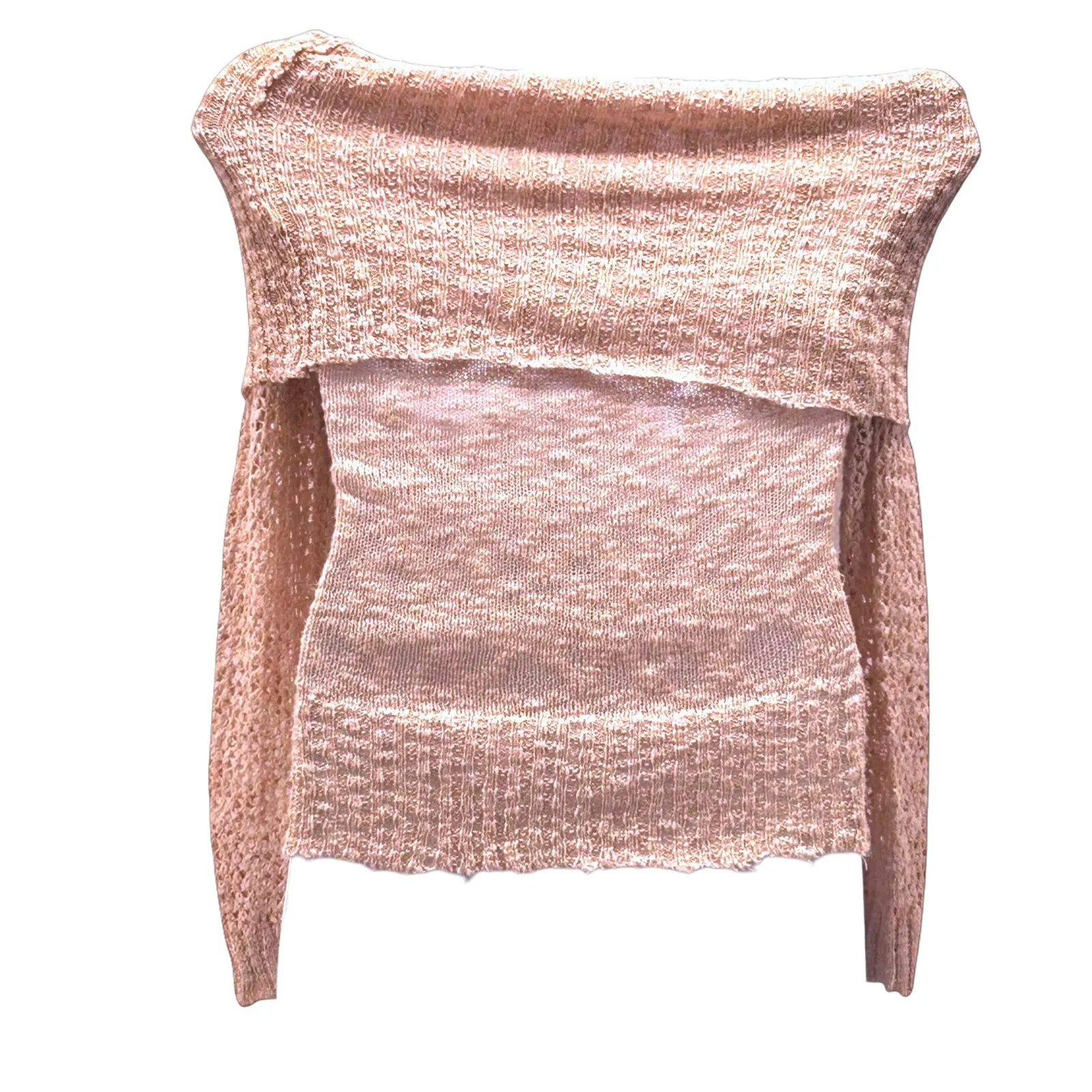 Almost Famous Off Shoulder Sweater Pink Medium - Image 2