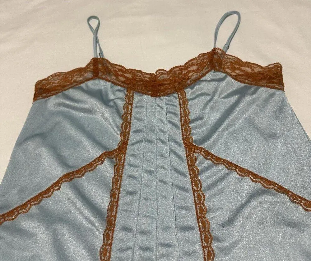 Women’s Blue Lingerie Slip Dress Nightie Sz S Small - Image 2