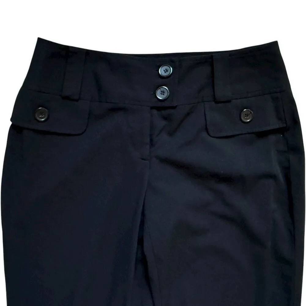 Womens Cato Solid Black Bootcut Sleek Dress Pants - Sz 6 - Image 2