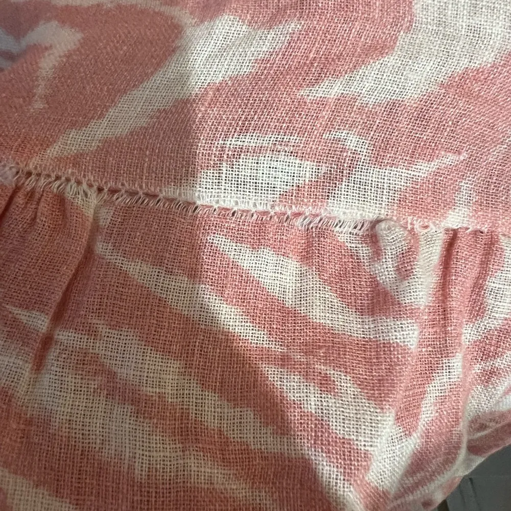 Made in Italy dress 100% linen women’s size XL zebra print pink - Image 4