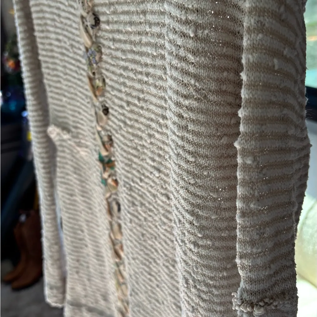 Akemi + Kin  Chic White Sweater with Embellished Neckline medium - Image 3