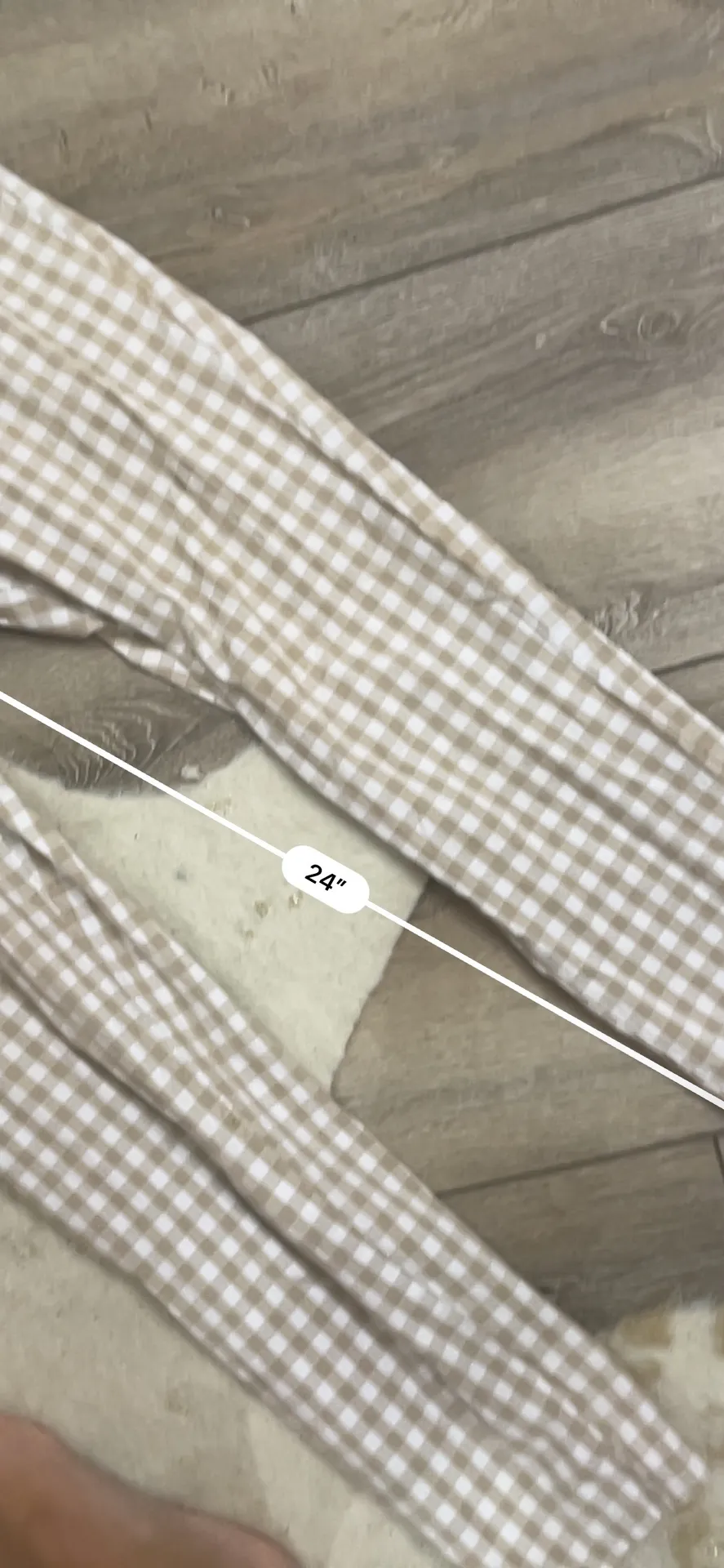 Tan White Gingham Pants - Image 5