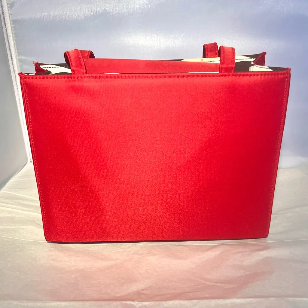 Kate Spade Purse New York Nylon Phoebe Red Tote Bag Handbag - Image 5