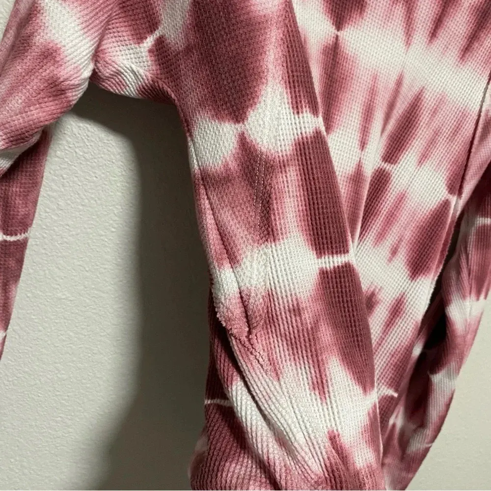 Anthropologie Pilcro Tie Dye Waffle Knit Cowl Neck Sweater - Image 10