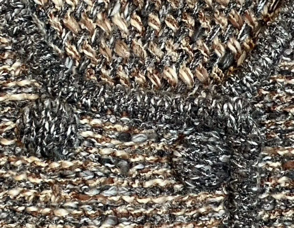 CABI Ritz Knit Cardigan Sweater Tweed Blazer Jacket Snap Buttons Size Medium - Image 14