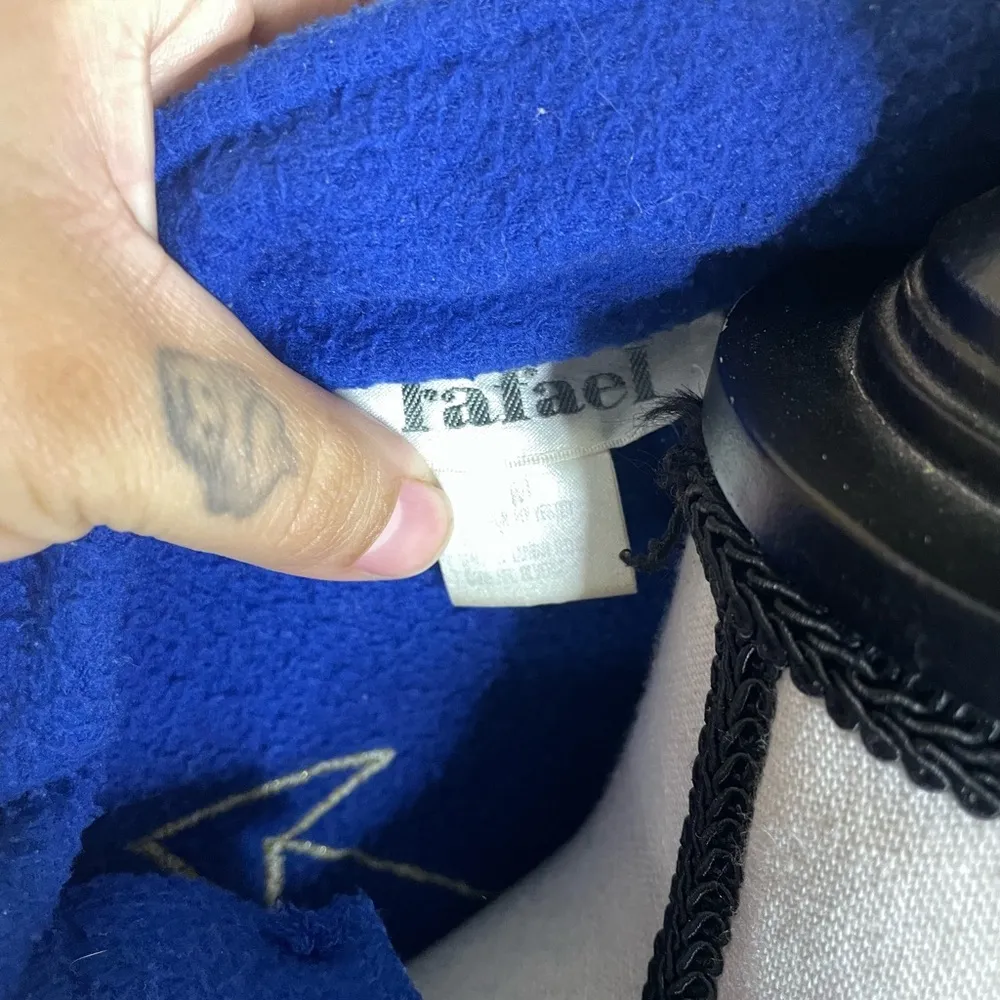 Vintage Thunder Buffalo Western Rodeo Fleece oversized jacket Blue Size M - Image 2