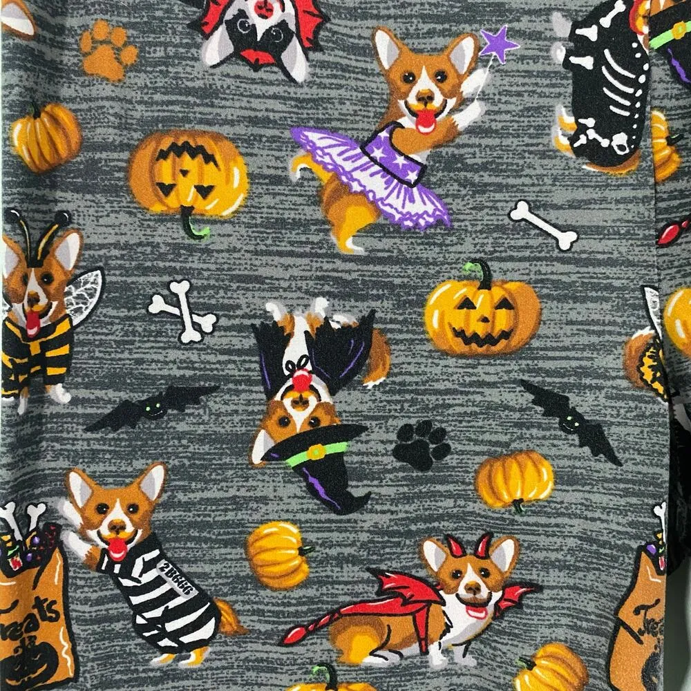 Time & Tru Women's Halloween Corgi Dog Pull On Leggings Size XL - Image 7