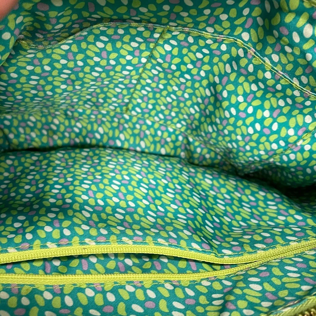 Vera Bradley Lime Green Bright Tote shoulder bag crossbody quilted - Image 6