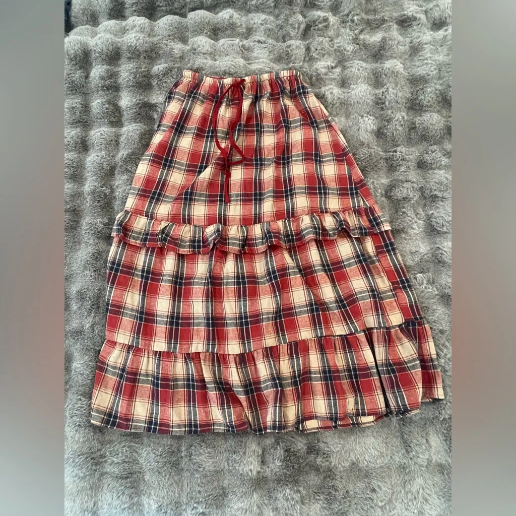 Plaid Portrait Skirt Size Small - Image 3