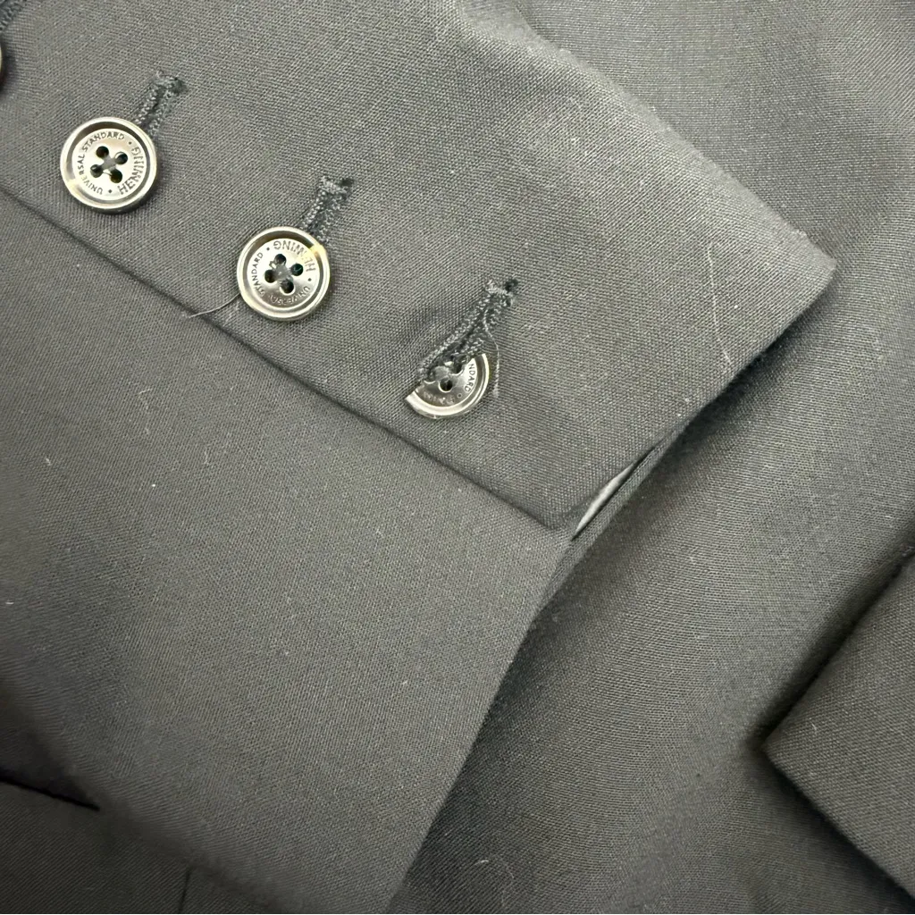 Universal Standard X Henning State Jacket Blazer Satin Trim Black - Image 15