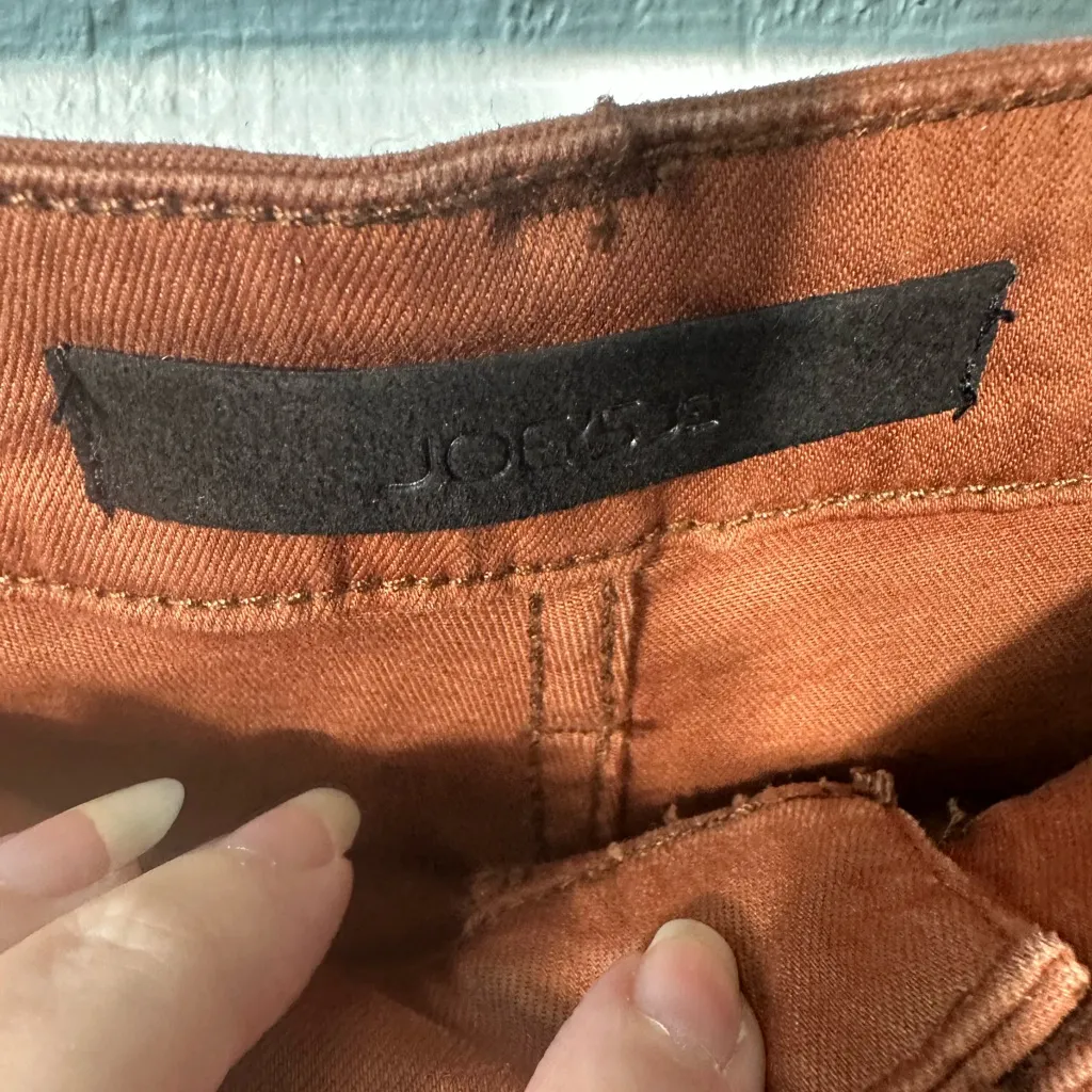 Joes Jeans THE CALLIE Bootcut Coated Leather  Brown Size 34 NWOT - Image 6