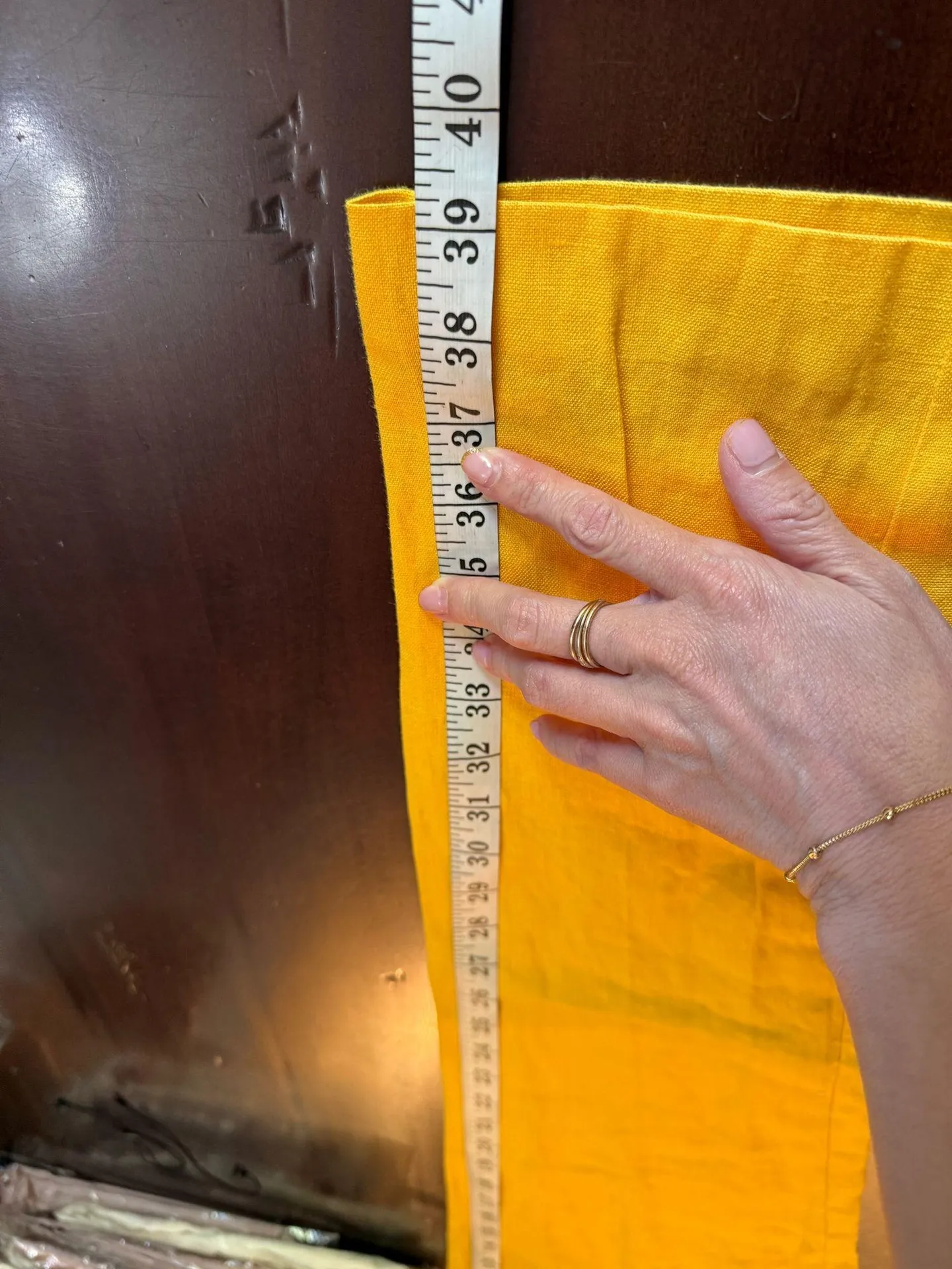 Mango Women's Linen Yellow Pants Size 2 - Image 7