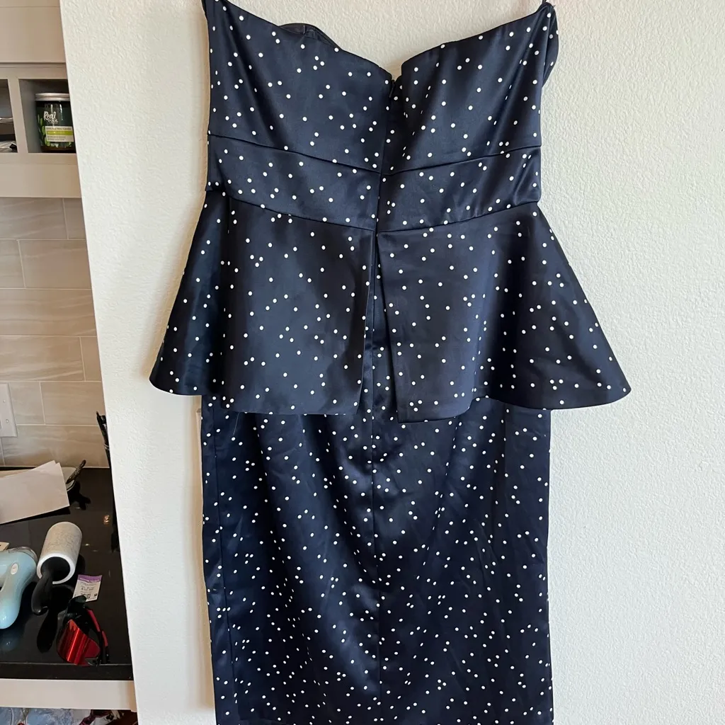 Bardot Sleeveless Polka Dot Dress - Image 5