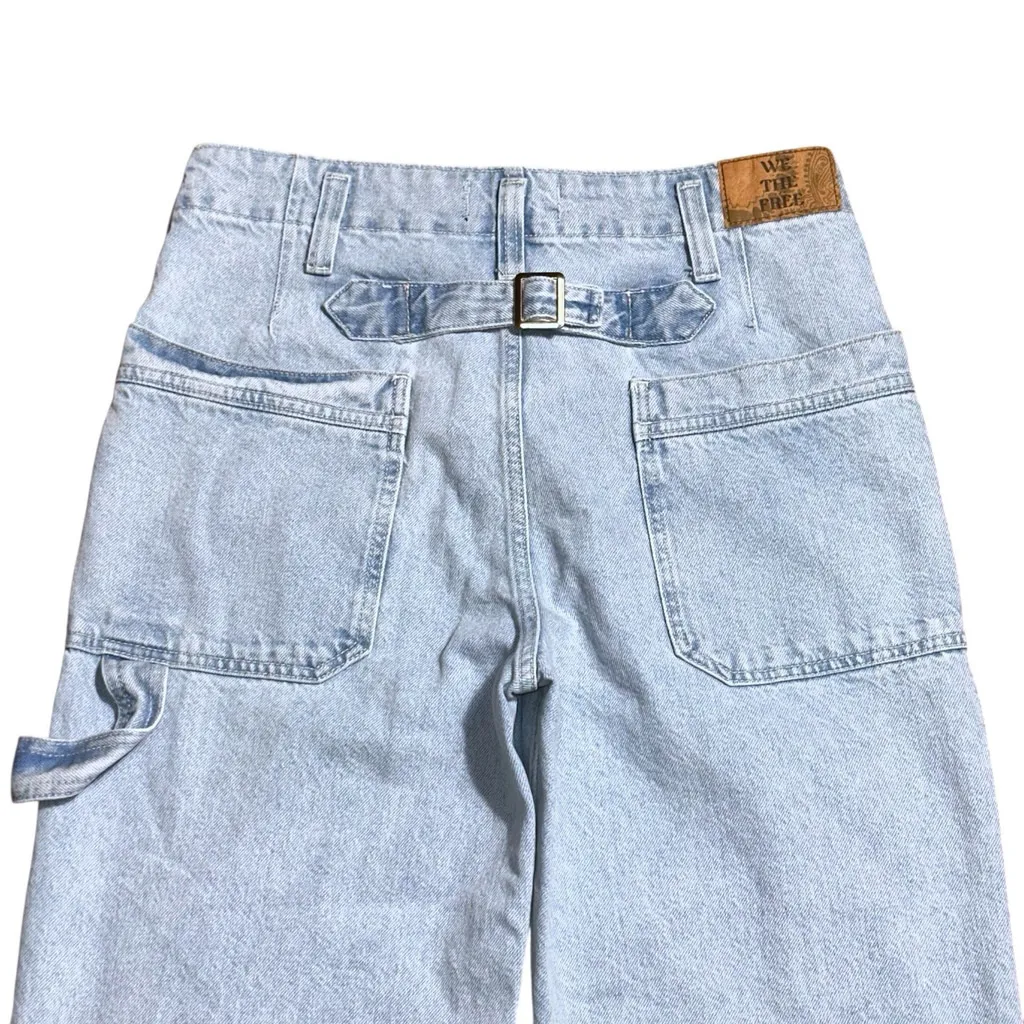 Free People We The Free NWOT Major Leagues Jeans 27x28 Light Wash Hi-Rise Denim - Image 6