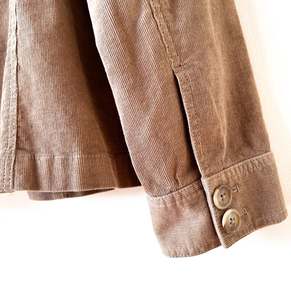 Bass Heritage Collection Corduroy Blazer Shacket Women’s Large made in Maine Tan - Image 4