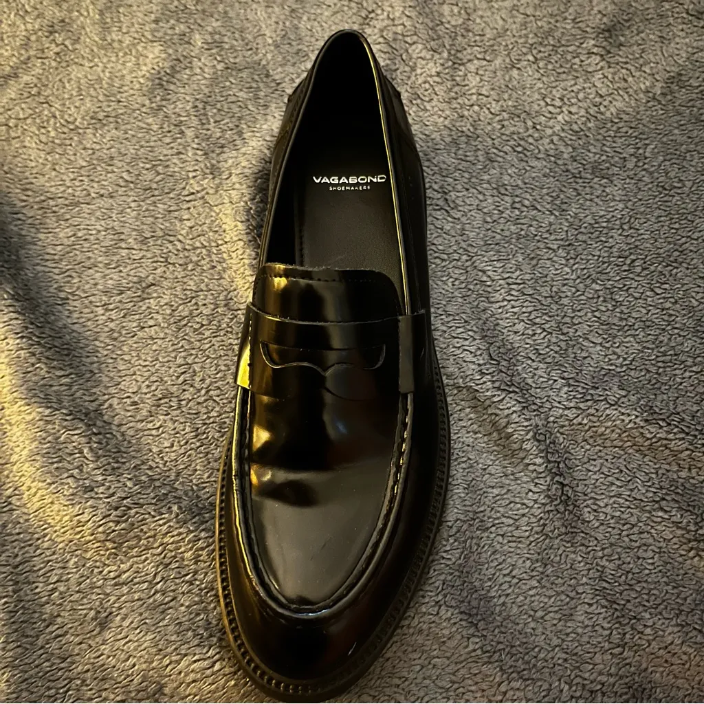 Vagabond Shoemakers Kenova Black Leather Loafers size 39 - Image 12