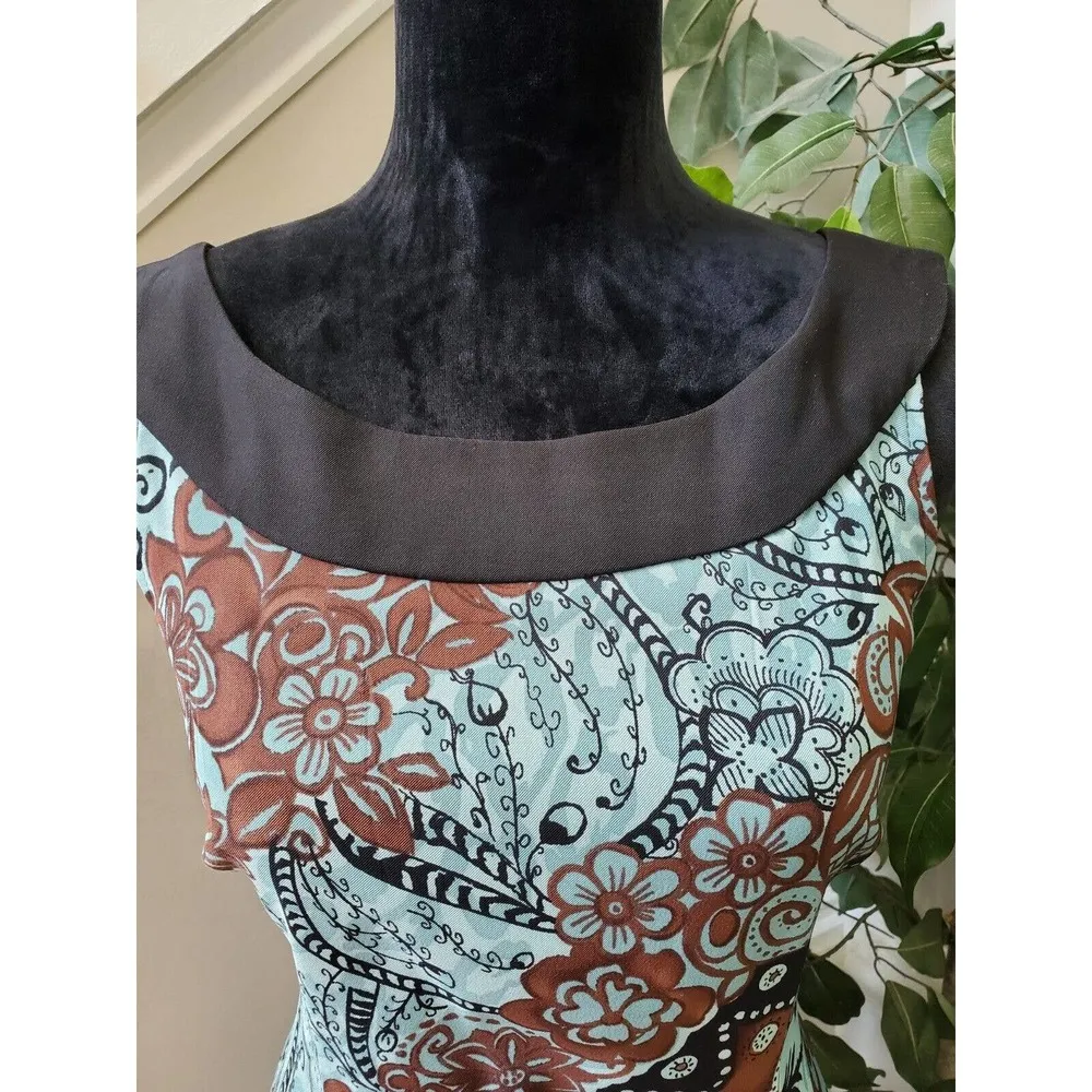 Connected Women's Floral Polyester Round Neck Sleeveless Knee Length Dress 10P - Image 5