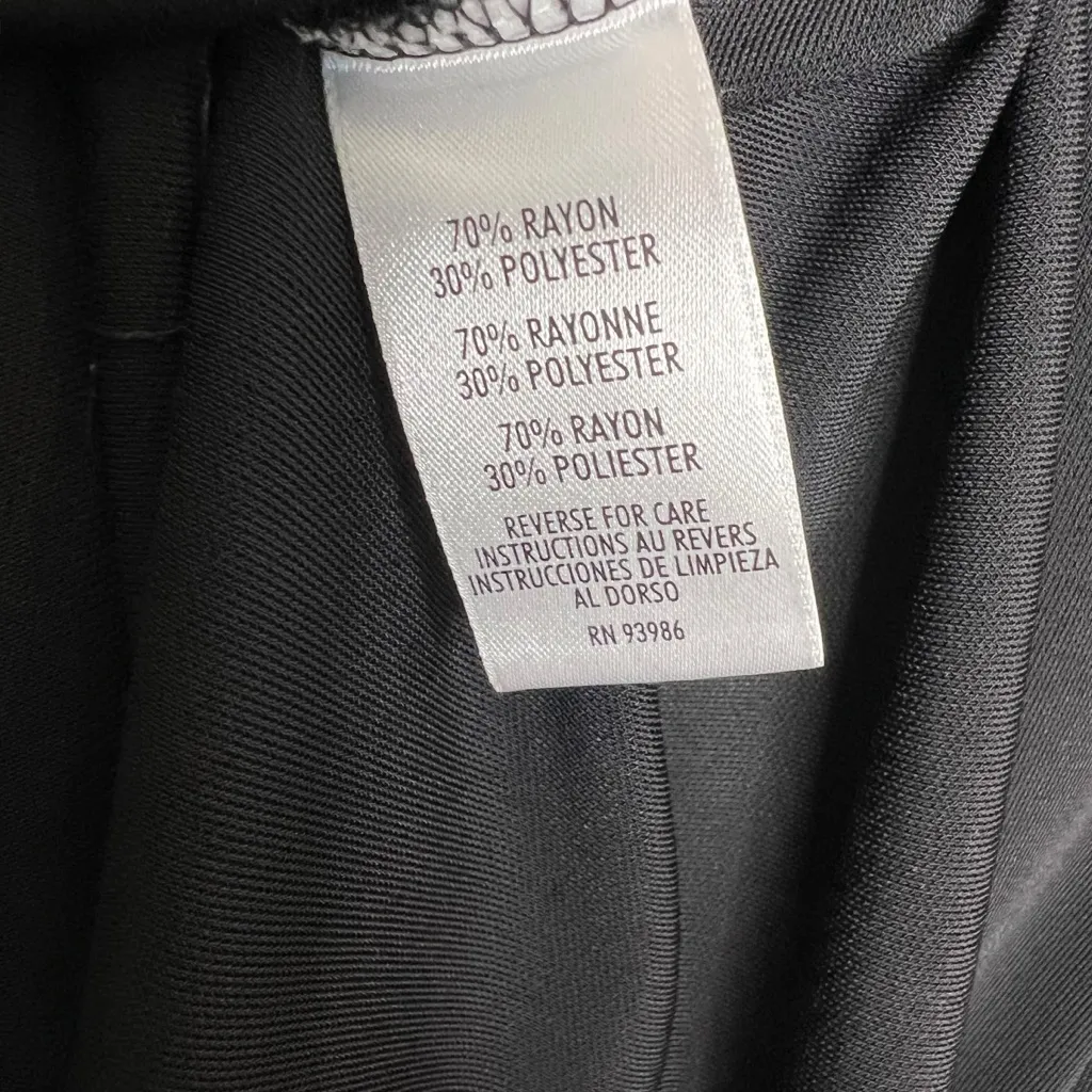 Casual Corner Annex Women’s Knee Length Dress Black White Size Large Petite - Image 4