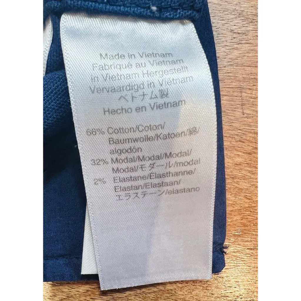 J. Crew Slim Wide Leg Pant Washed Canvas Size 24 Blue Career Business Casual NWT - Image 8