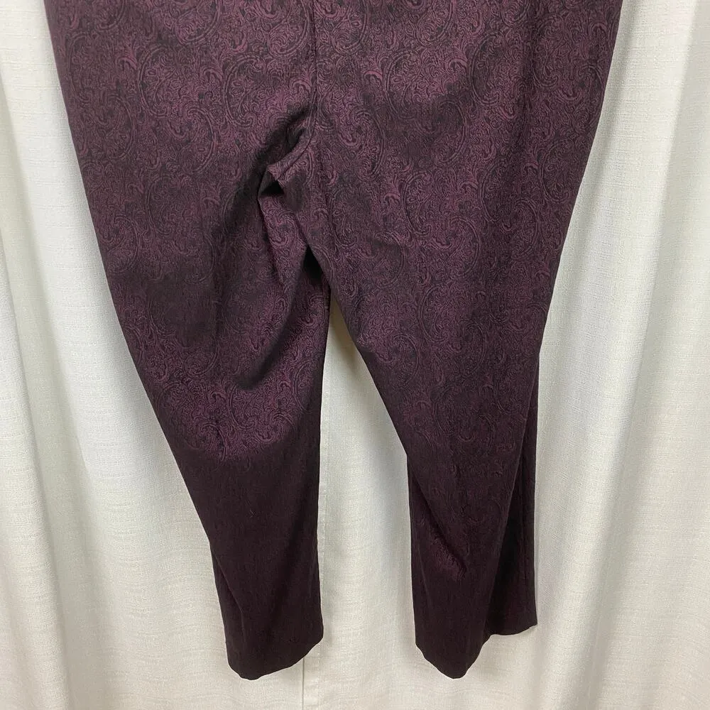 Lane Bryant Purple Paisley The Allie Boot Pants Sz.28 NWT - Image 9
