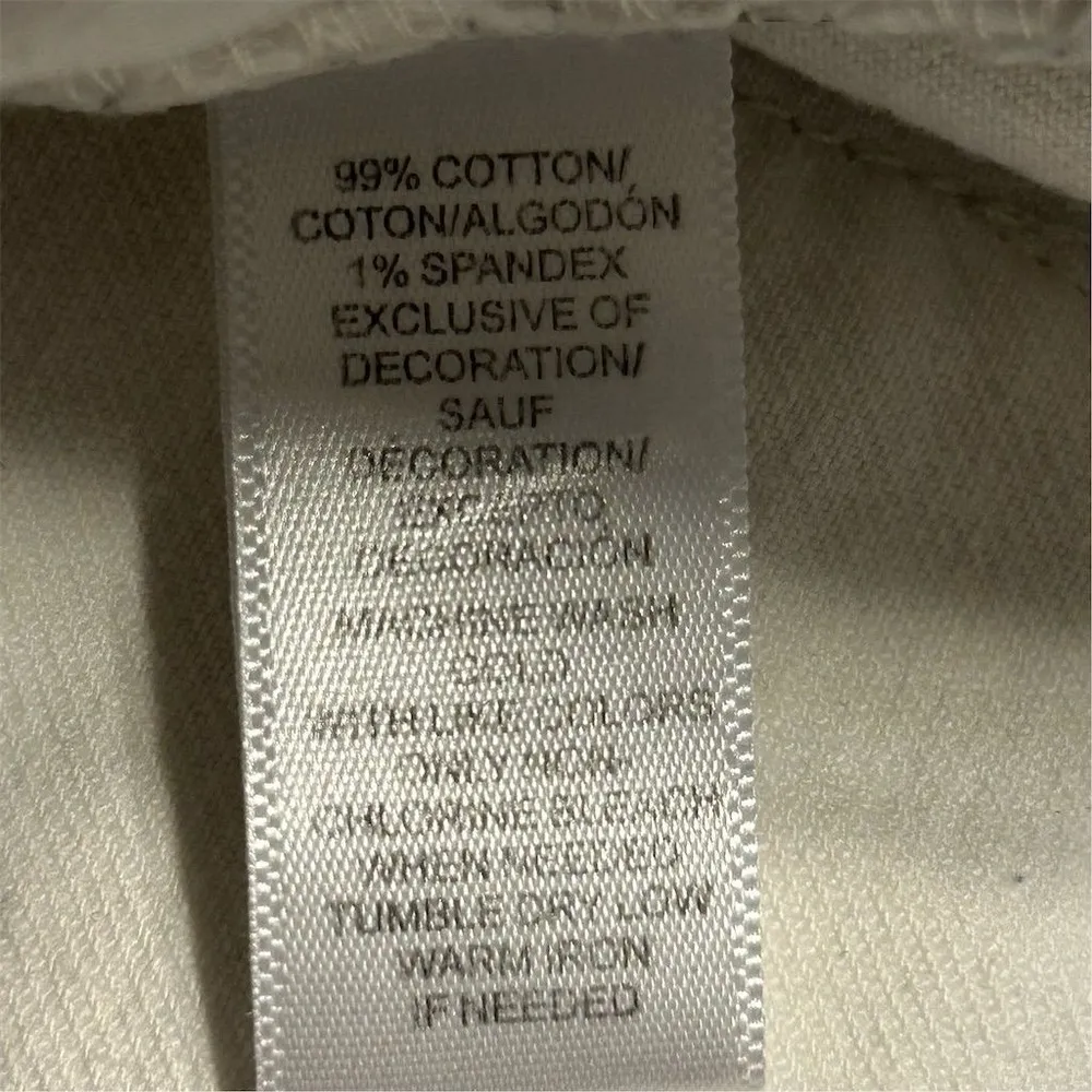 Lou & Grey Women's Slouchy Skinny Jeans White Size 28 Mid Rise Denim - Image 9