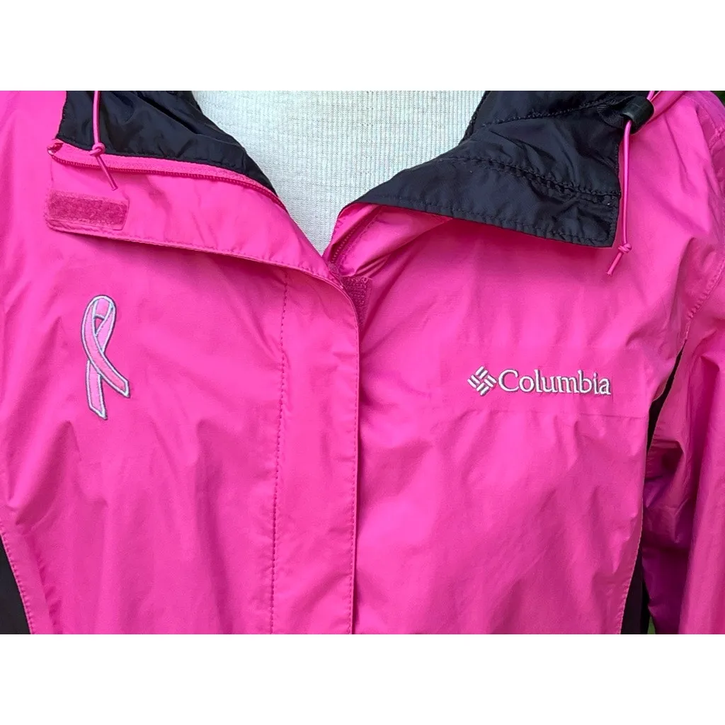 Women's M Columbia Jacket Windbreaker Breast Cancer Pink Ribbon - Image 2