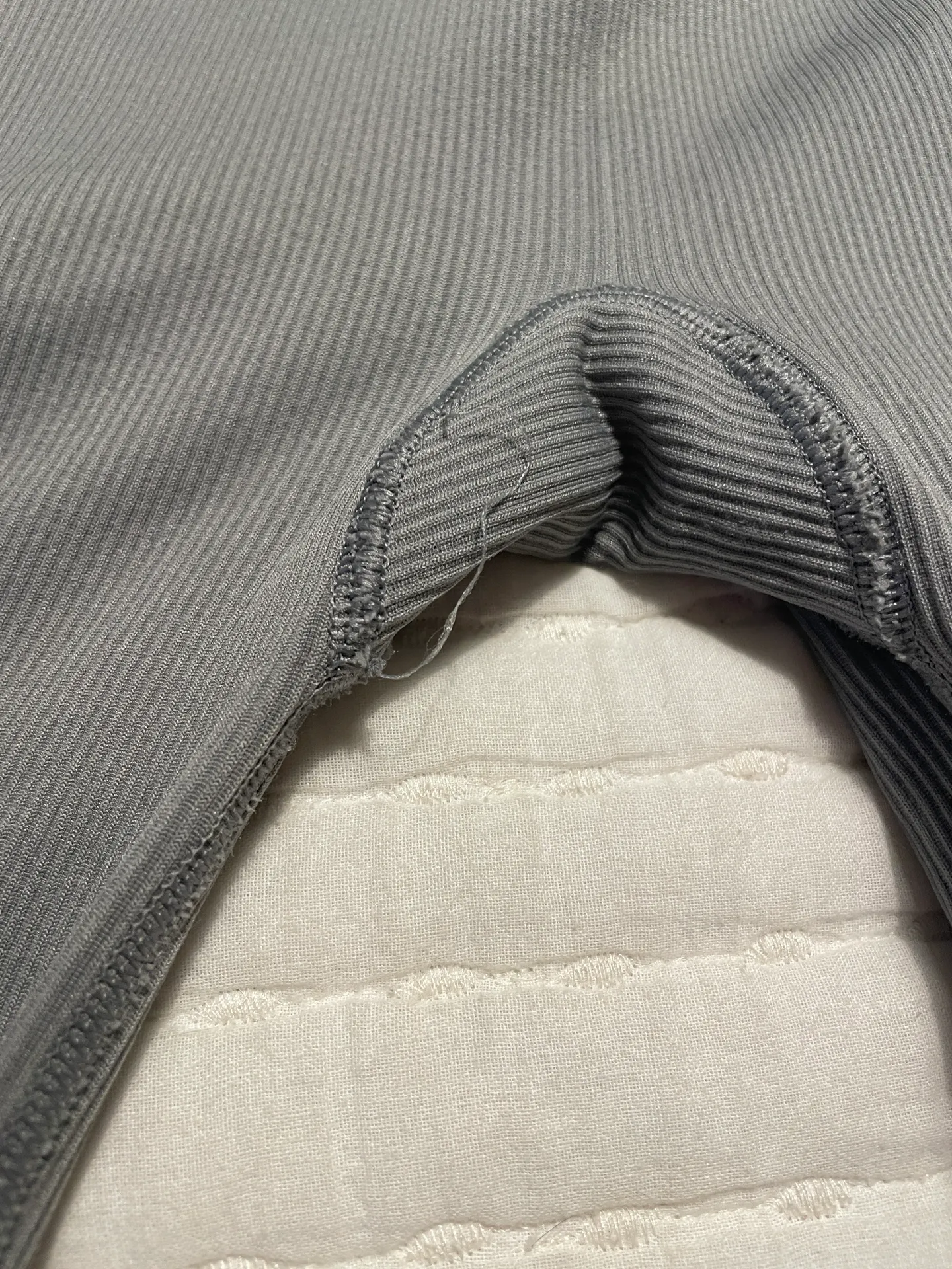 Gray Ribbed Shorts  - Image 4