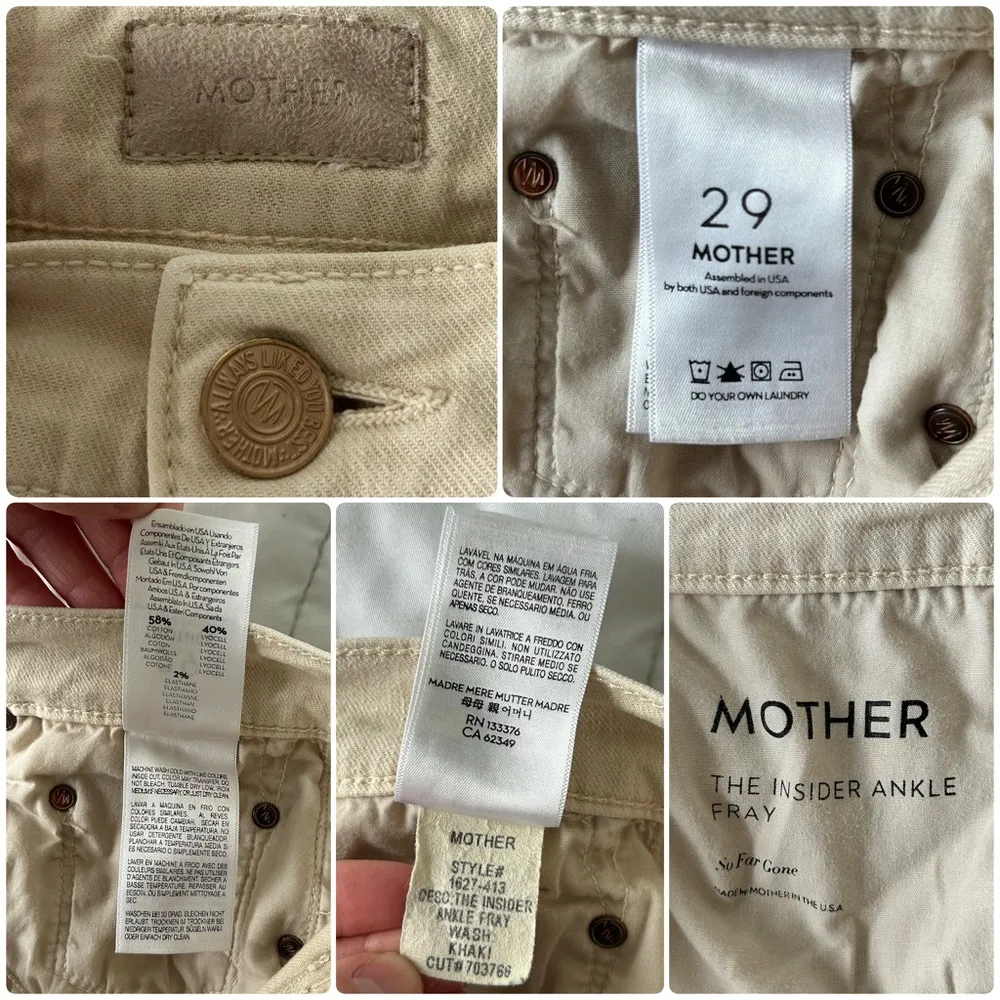 Mother The Insider Ankle Fray jeans Khaki / So Far Gone 29 - Image 16