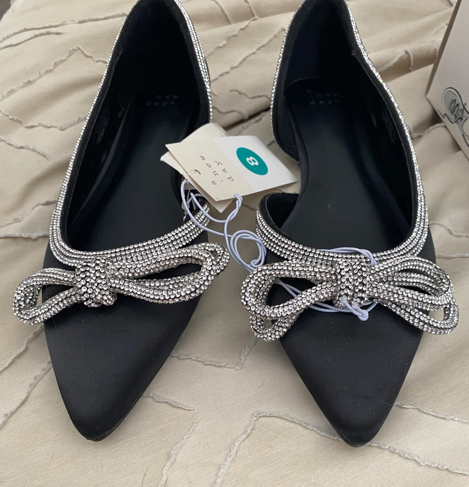 Pointed Toe Flats With Bows - Image 3
