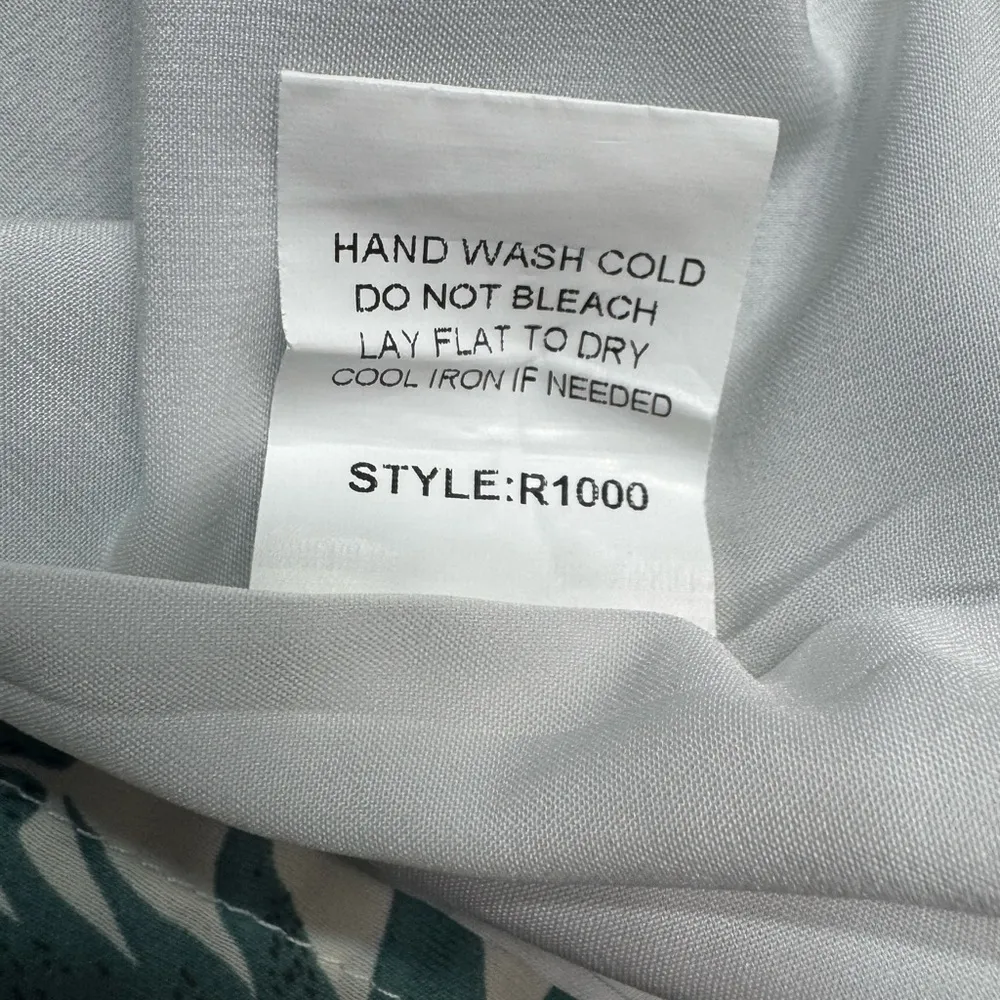 Jardin by Macris Green Palm Leaf One Piece Romper Size Large - Image 6