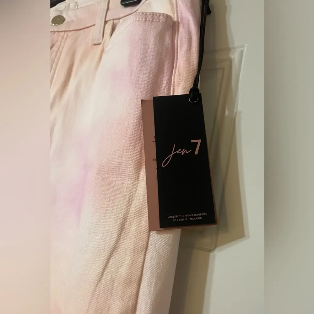 Jen7 by 7 for All Man Kind TieDye High Waist Cropped Skinny Jeans size 12 - Image 5