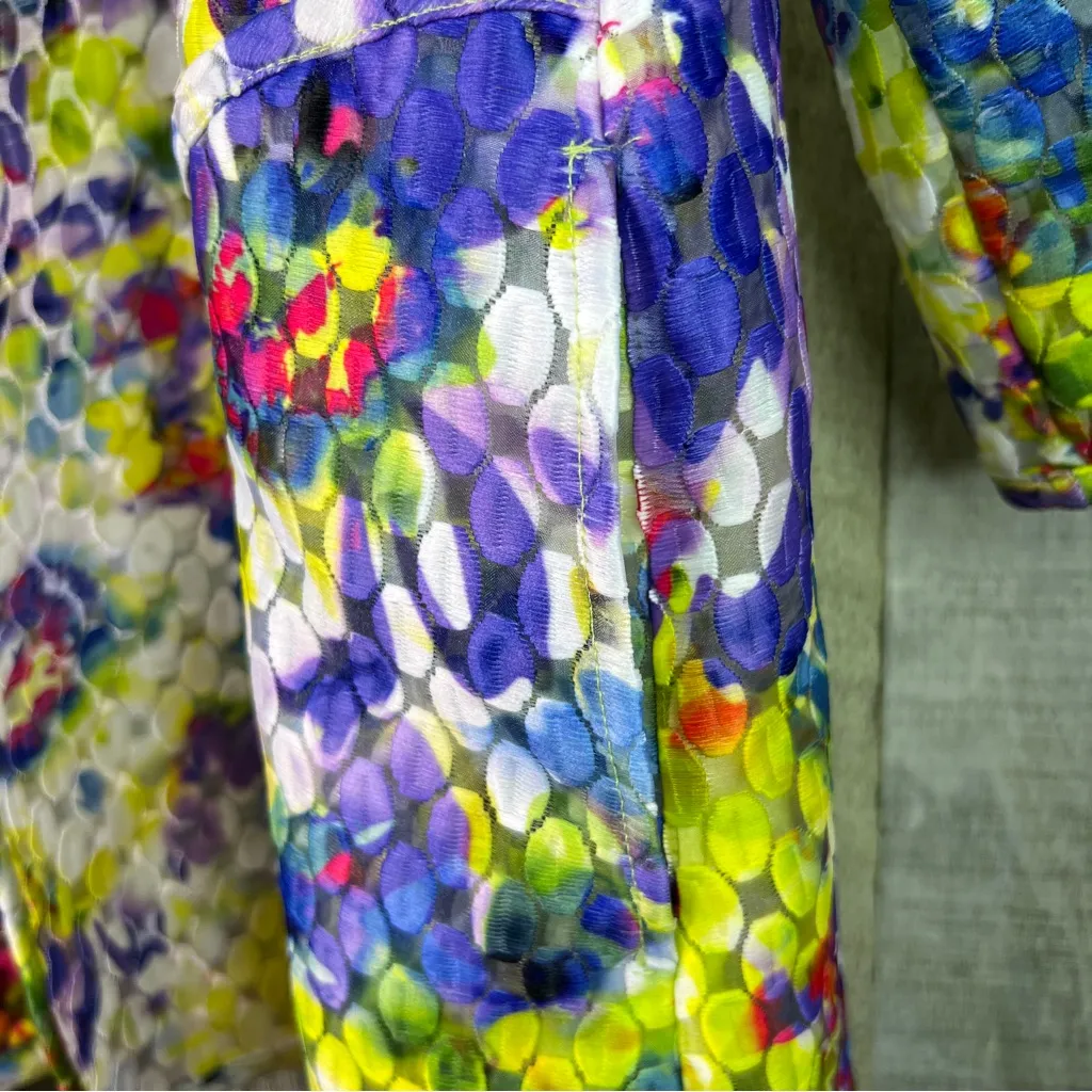 Caroline Rose Size 1X 100% Polyester Lace/Embroidered Open Front Over - Image 3