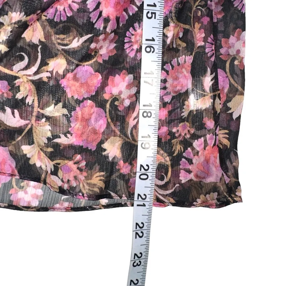NWT Misa Los Angeles Rosie Floral Chiffon Long Sleeve Blouse SMALL - Image 7