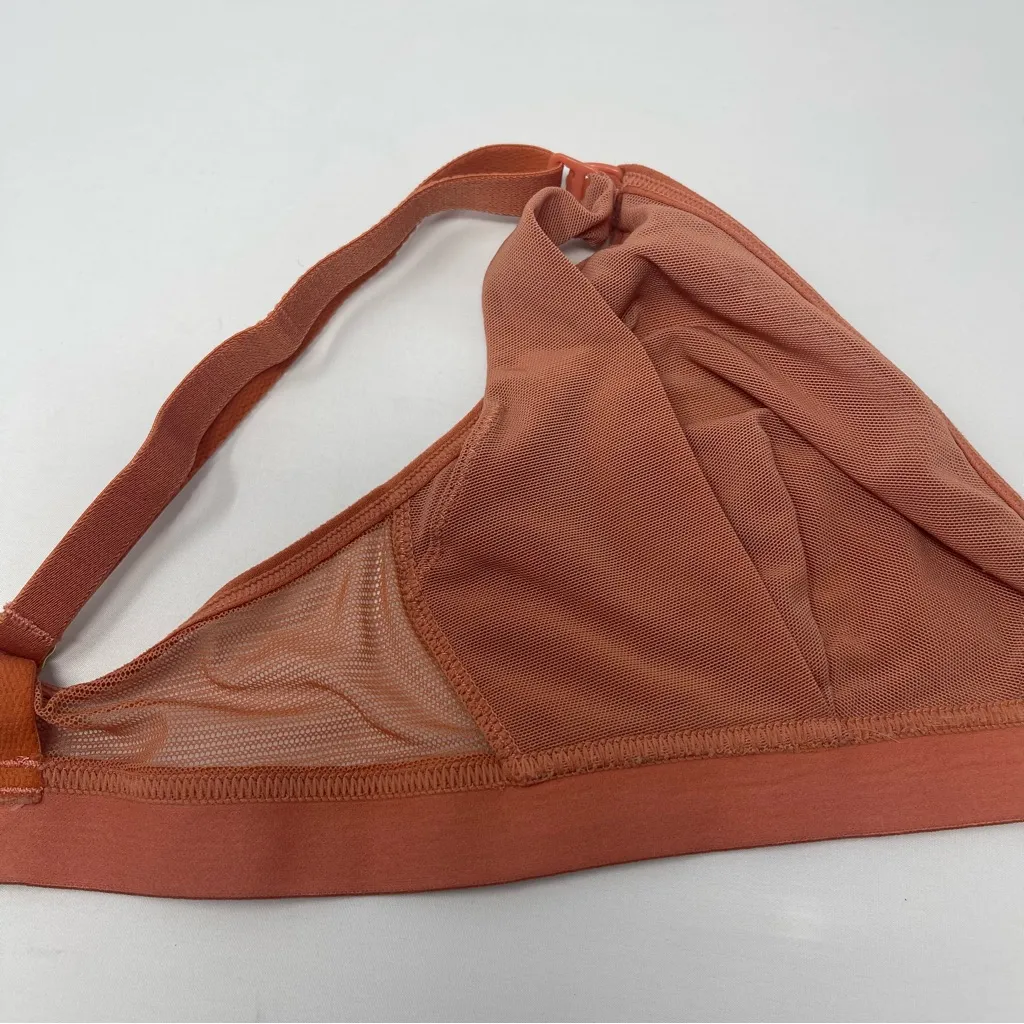 LIVELY Womens Size Medium Mesh Trim Bralette, Terracotta‎ Orange - Image 6